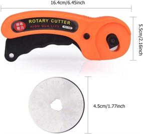 img 1 attached to 🪡 Manual Rotary Fabric Cutter Craft Cloth Leather ABS Plastic Quilting Sewing Cutting Tool - 45mm Round Cutters Sewing Blades