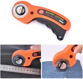 img 2 attached to 🪡 Manual Rotary Fabric Cutter Craft Cloth Leather ABS Plastic Quilting Sewing Cutting Tool - 45mm Round Cutters Sewing Blades