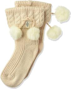 img 1 attached to 🌧️ Adorable UGG Girls Rahjee Pom Pom Rainboot Socks – Ultimate Stylish Comfort For Rainy Days