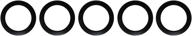 🔦 6-inch recessed light can fixtures trim ring (set of 5, color: black) логотип