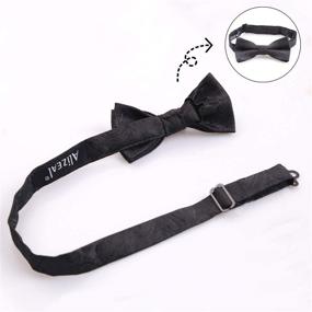 img 2 attached to Alizeal Adjustable Strapped Pre-Tied Green Bow Ties for Boys - Stylish Accessories