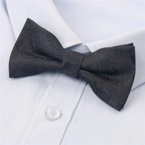 img 3 attached to Alizeal Adjustable Strapped Pre-Tied Green Bow Ties for Boys - Stylish Accessories