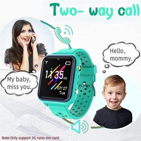 img 2 attached to 📱 Waterproof Kids Smart Watches Phone - HD IPS Touch Screen Call Watch for Kids with Games, Alarms, Music, Video Camera, Torch - Birthday Gifts for Kids Ages 3-14 - Girls Boys Smartwatches