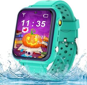 img 4 attached to 📱 Waterproof Kids Smart Watches Phone - HD IPS Touch Screen Call Watch for Kids with Games, Alarms, Music, Video Camera, Torch - Birthday Gifts for Kids Ages 3-14 - Girls Boys Smartwatches