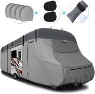 🚌 rvmasking 2021 upgraded 6-layer top rv class c cover with windproof design | fits 29'-32' rv | includes 4 tire covers and gutter cover | anti-uv protection | prevents top tearing from sun exposure logo