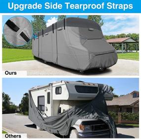 img 2 attached to 🚌 RVMasking 2021 Upgraded 6-Layer Top RV Class C Cover with Windproof Design | Fits 29'-32' RV | Includes 4 Tire Covers and Gutter Cover | Anti-UV Protection | Prevents Top Tearing from Sun Exposure