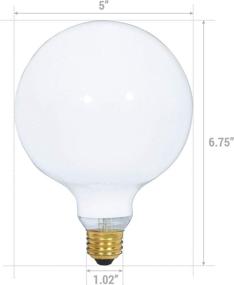 img 2 attached to 💡 (2 Pack) G40 Incandescent Light Bulb 2700K Soft Light, Decorative Globe Light Bulbs, E26 Medium Base, Ideal for Decor, Pendant, Bathroom/Vanity Mirror Makeup, Dimmable. White Finish (60 Watt)