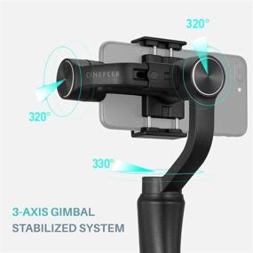 img 2 attached to 📱 CINEPEER C11 Телефонный джимбал: Стабилизируйте свой iPhone 12/11/X/XS, Samsung Android легко с поддержкой ZY Play App!