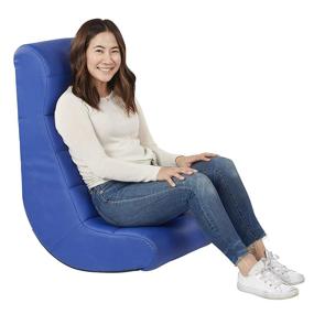 img 4 attached to Blue Soft Ergonomic Horizontal Video Rocker - Ideal for 🪑 Reading, Gaming, Meditation, or TV Viewing for Kids, Teens, and Adults