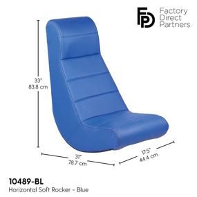 img 3 attached to Blue Soft Ergonomic Horizontal Video Rocker - Ideal for 🪑 Reading, Gaming, Meditation, or TV Viewing for Kids, Teens, and Adults