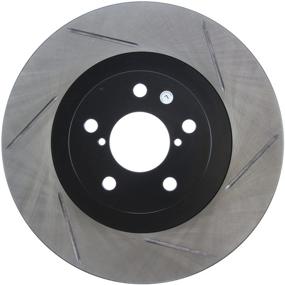 img 2 attached to Enhance Braking Performance with Stoptech 126.47018SL StopTech Sport Slotted Brake Discs