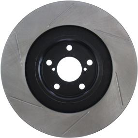 img 3 attached to Enhance Braking Performance with Stoptech 126.47018SL StopTech Sport Slotted Brake Discs