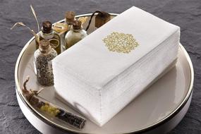 img 1 attached to Linen Feel Decorative Bathroom Absorbent Disposable Household Supplies