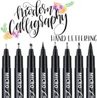 🖊️ dyvicl hand lettering pens: calligraphy brush pens for beginners writing, art drawing, and sketching - 8 size black ink pen set logo