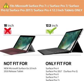 img 3 attached to 📱 INFILAND Black Case Cover for Microsoft Surface Pro 7+/ Surface Pro 7 Plus/6/5/4 12.3 inch Tablets