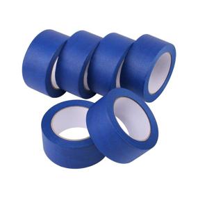 img 4 attached to LICHAMP 6-Piece Blue Painters Tape Bulk Pack - 2 inches Wide, 330 Yards Total
