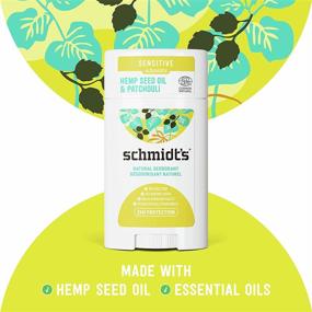 img 2 attached to 🌱 Schmidt's Sensitive Skin Deodorant with Hemp Seed Oil - 24 Hour Odor Protection, Patchouli + Hops - Aluminum Salt Free, Vegan, Certified Cruelty Free - 3.25 oz