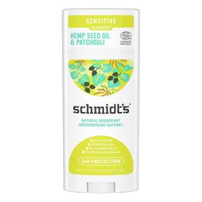 img 4 attached to 🌱 Schmidt's Sensitive Skin Deodorant with Hemp Seed Oil - 24 Hour Odor Protection, Patchouli + Hops - Aluminum Salt Free, Vegan, Certified Cruelty Free - 3.25 oz