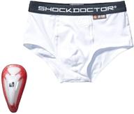 🩲 shock doctor boys compression brief with bioflex cup: enhanced protection for young athletes logo