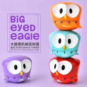 img 3 attached to 🦅 Red Cartoon Eagle Machinery Timer - 60 Minute Mechanical Kitchen Cooking Timer Clock with Loud Alarm - Manual Timer Utensil for Kitchen