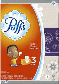 img 4 attached to 🤧 Puffs Everyday Non-Lotion Facial Tissues, 180 Count (Pack of 3): Soft & Durable Tissues for Daily Use