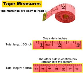 img 3 attached to LOUHUA 24 Pieces 60 Inches Soft Tape Measure Ruler Bulk for Sewing Tailor Cloth - 6 Colors SEO-Optimized