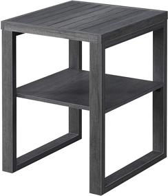 img 4 attached to 🌊 Convenience Concepts Shoreline End Table: Sleek Charcoal Gray Design for Ultimate Convenience