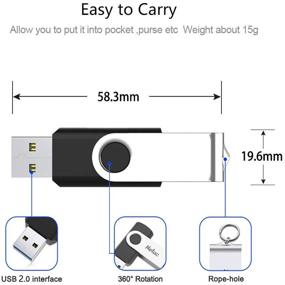 img 1 attached to 💾 64GB E&jing USB 2.0 Флеш-накопитель - устройство для хранения данных для компьютера/ноутбука, флешка с вращающимся дизайном.