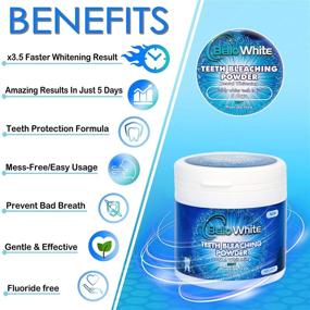 img 3 attached to 🦷 BelloWhite Activated Pearl Bright Teeth Whitening Powder: The Best Toothpaste Polish & Whitener with Charcoal, Guaranteed Coffee Tobacco Wine Stain Removal in 2020 – Net 80/2.82 Oz.