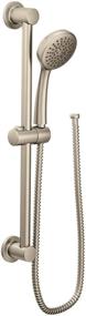 img 3 attached to 🚿 Moen 3868EPBN Eco-Performance Handheld Shower - Brushed Nickel with 24-Inch Slide Bar and 69-Inch Hose