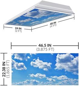 img 3 attached to 🌥️ OCTO LIGHTS Fluorescent Light Covers: Say Goodbye to Eyestrain and Headaches in Classrooms and Offices! Cloud 001