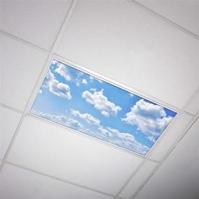 img 4 attached to 🌥️ OCTO LIGHTS Fluorescent Light Covers: Say Goodbye to Eyestrain and Headaches in Classrooms and Offices! Cloud 001