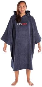 img 4 attached to 🌊 Organic Cotton Hooded Surf Poncho Changing Robe with Short Sleeves - Dryrobe Towel Swim Robe for Swimming, Beach, Surfing