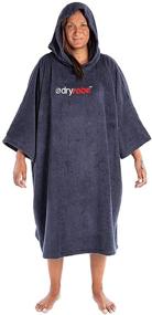 img 1 attached to 🌊 Organic Cotton Hooded Surf Poncho Changing Robe with Short Sleeves - Dryrobe Towel Swim Robe for Swimming, Beach, Surfing
