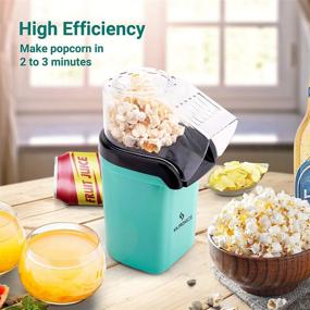 img 3 attached to 🍿 Efficient and Portable SOLTRONICS Hot Air Popcorn Popper with Measuring Cup - ETL Certified, No Oil Needed, BPA-Free, 1200W, Small, Green