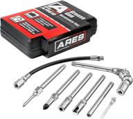 🔧 ares 71045 8-piece grease gun accessory set | ideal for all grease lubrication applications | 4500 psi working pressure | includes storage case logo