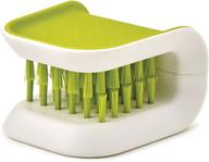 joseph joseph bladebrush knife and cutlery cleaner | bristle scrub kitchen washing brush | non-slip | one size | green logo