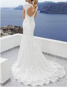 img 3 attached to SIQINZHENG White Mermaid Dress: Elegant Wedding Attire for Fashion-Forward Women