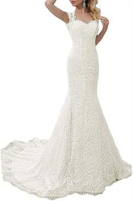 img 4 attached to SIQINZHENG White Mermaid Dress: Elegant Wedding Attire for Fashion-Forward Women