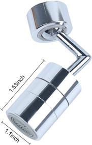 img 2 attached to 💧 Silver Swivel Sink Faucet Aerator with 720 Degree Rotation for Face, Eyewash, Gargling - Easy Install Kitchen/Bathroom Sprayer Attachment for Male or Female Thread (1 PC)