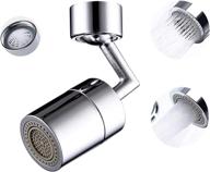 💧 silver swivel sink faucet aerator with 720 degree rotation for face, eyewash, gargling - easy install kitchen/bathroom sprayer attachment for male or female thread (1 pc) логотип