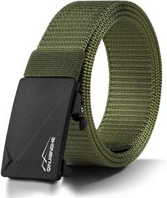 img 4 attached to 💼 Premium Quick Release Ratchet: Innovative Breathable Webbing for Men's Accessories