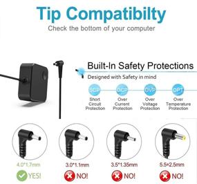 img 3 attached to 💡 65W 45W Lenovo IdeaPad Charger for 110 110s 120 120s 130 130s 320 320s 330 330s 510 510s 520 520s 530 530s 710 710s Yoga 710 Series - Round Tip Power Adapter for Lenovo Flex 4/5/6/14/15 by Uflatek