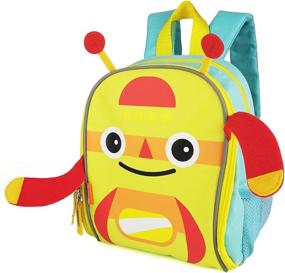 img 4 attached to 🎒 Zebrum Reflective Happy Face Colorful Backpack: Make a Stylish Statement!