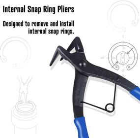img 1 attached to 🔧 Optimized Internal Bent Nose Snap Ring Pliers for Master Cylinder Snap Rings