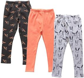 img 4 attached to 🦚 BBrand Stretch Multicolor Leggings Feather: Stylish Girls' Clothing for Comfort and Trendiness