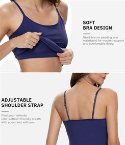 img 2 attached to 👚 Air Curvey Women's Camisole: Comfy Cotton Undershirts with Shelf Bra, Adjustable Straps – Pack of 2-3 Tank Tops (S-XXL)