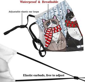 img 1 attached to 🎄 Goincrond: Stylish and Washable Christmas Face Mask for Adults - Reusable Cloth Face Masks with Filters for Women, Men, and Youth