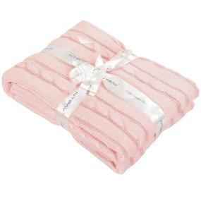 img 4 attached to NTBAY Cotton Cable Knit Toddler Blanket: Super Soft & Breathable for Newborn Nursery, Strollers, and Cribs - Baby Pink, 30 x 40 Inches