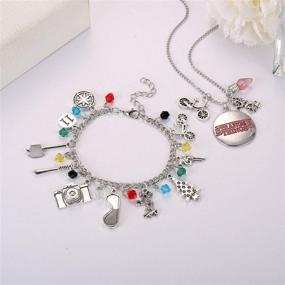 img 1 attached to 🎃 Stranger Things-themed Charm Bracelet and Necklace Set - Best Collection Items for Kids, Girls, Teens, Women, and Men - Ideal for Halloween Cosplay and as Gifts